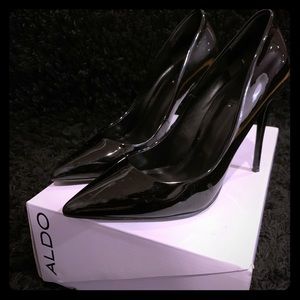 Stessy Aldo Black Patent Pumps